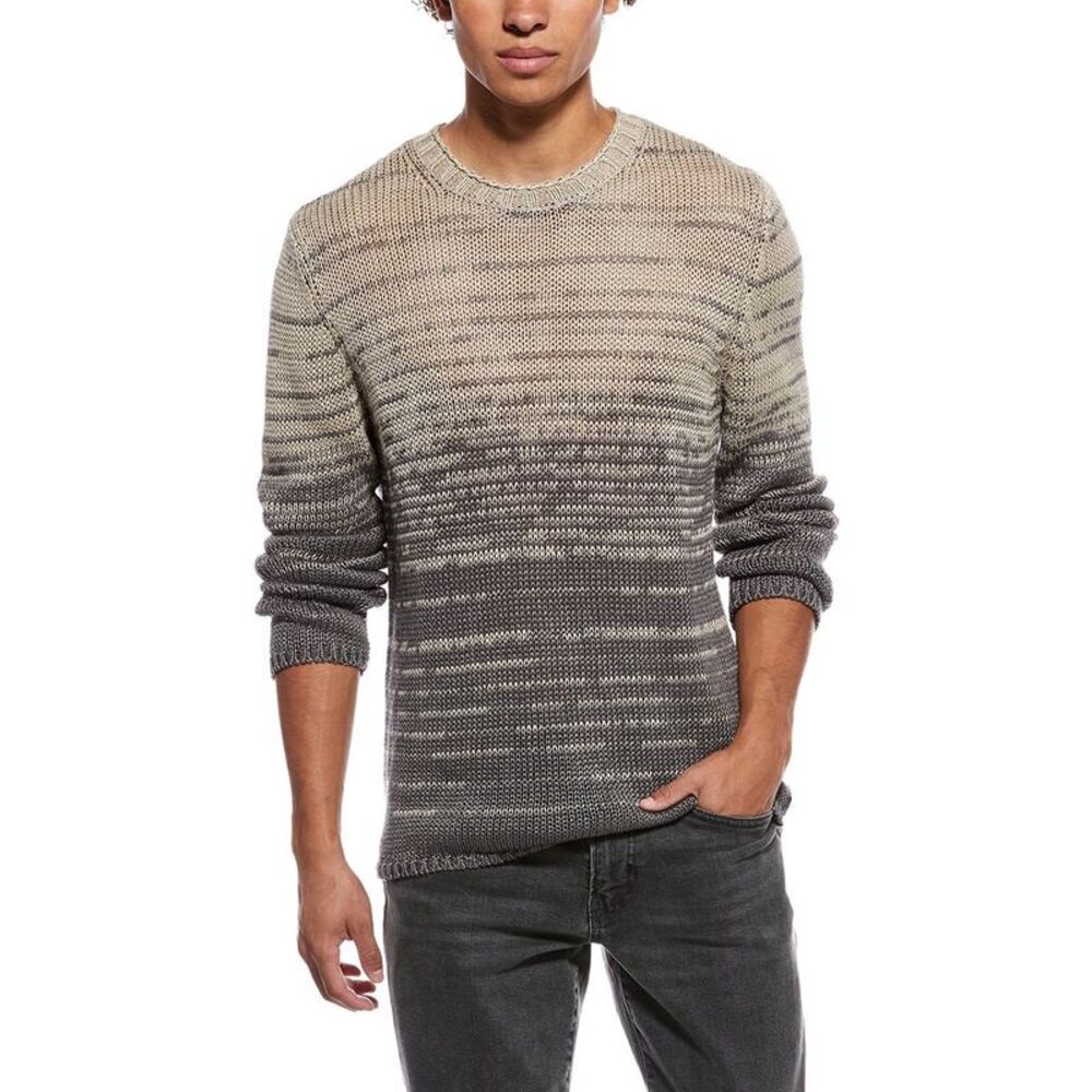Todd Snyder Mens Relaxed Linen Crewneck Sweater, Brown